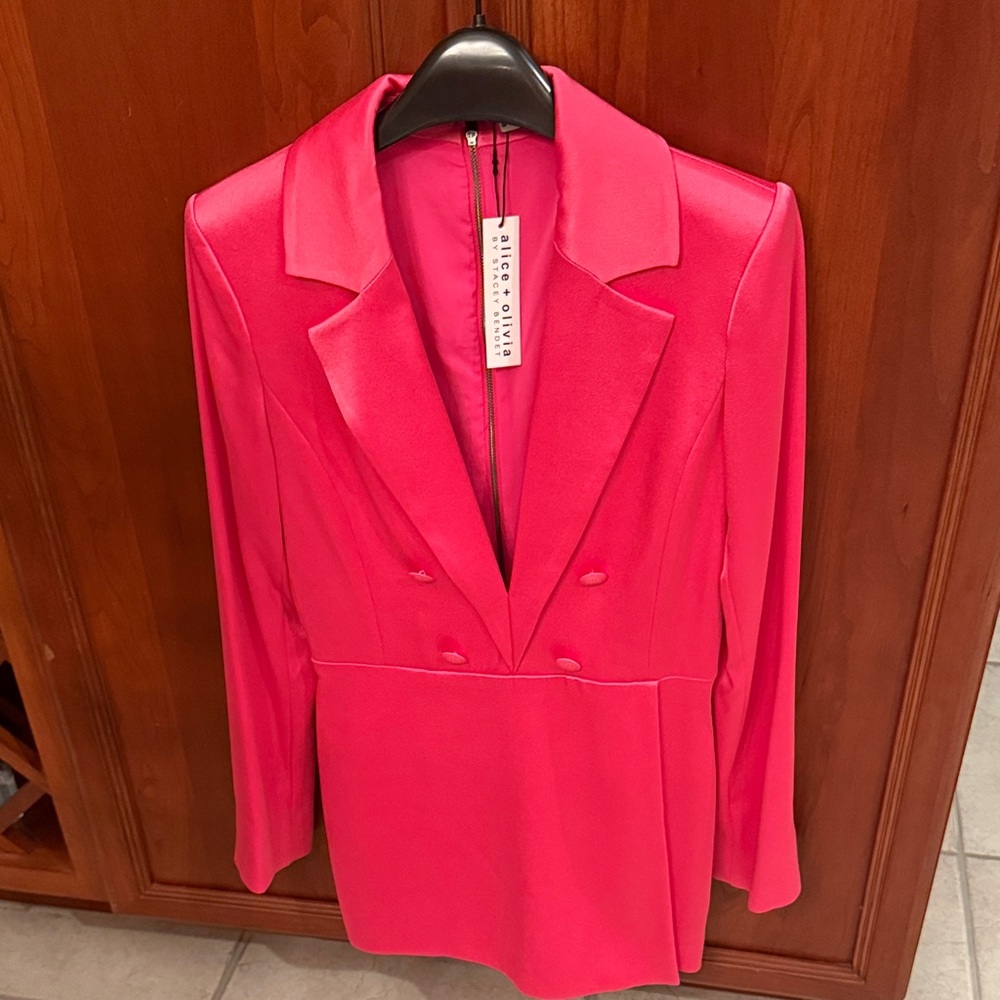 Alice + Olivia Bold Pink Suit Romper